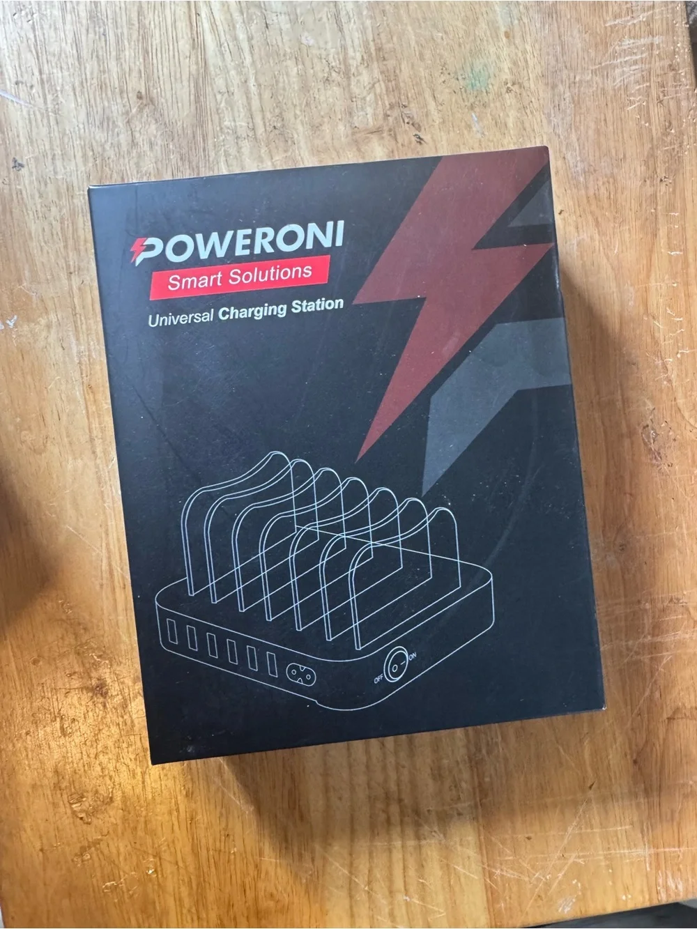 Black Universal Charging Station - 8-Port Fast Charger